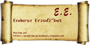 Endersz Erzsébet névjegykártya