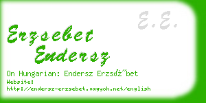 erzsebet endersz business card